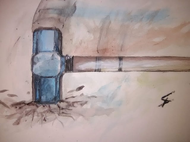 watercolor exercise #12 - sledge