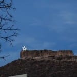 Castle Rock, CO with the Christmas Star.