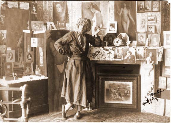 Corsi in his studio ca-1900.