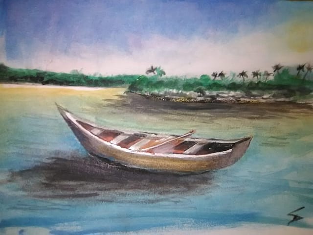 Watercolor exercise #5 - sampan