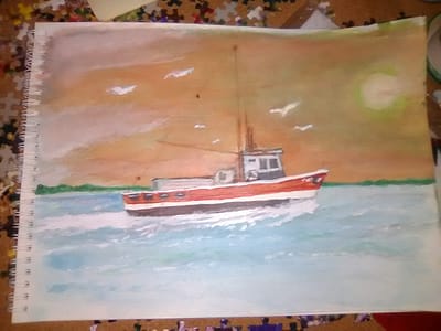 trawler - watercolor exercise #3